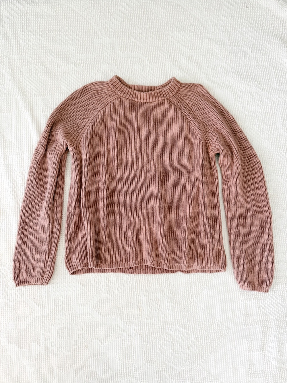 Jenni Kayne Cotton Cabin Sweater Fisherman Rose Pink Mauve